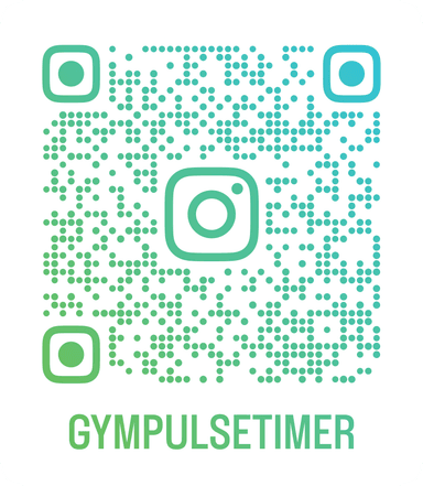 Scan to follow @gympulsetimer on Instagram